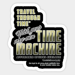 Travel Through Time With Your Very Own Time Machine Color Version Sticker